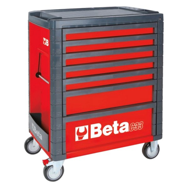 Beta Tools® - C33-Series Red Mobile Rolling Tool Cabinet (31.77" W x 19.68" D x 40" H) 
