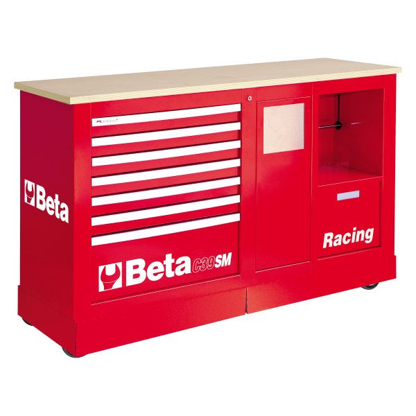 Beta Tools® - C39SM-Series Red Special Mobile Rolling Tool Cabinet (59" W x 19.69" D x 38.58" H) 
