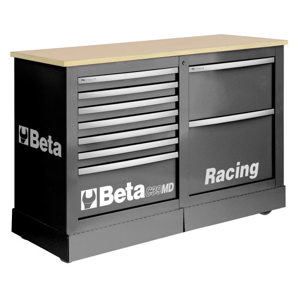 Beta Tools® - C39MD-Series Gray Special Mobile Rolling Tool Cabinet (59" W x 19.68" D x 39.58" H) 