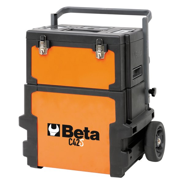 Beta Tools® - C42S™ Two-Module Sheet Metal Black Rolling Tool Boxes with Trolley (21.65" W x 21.26" D x 12.60" H)