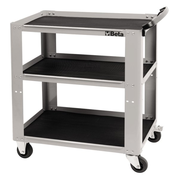 Beta Tools® - C51 Gray Steel 3-Shelf Trolley 