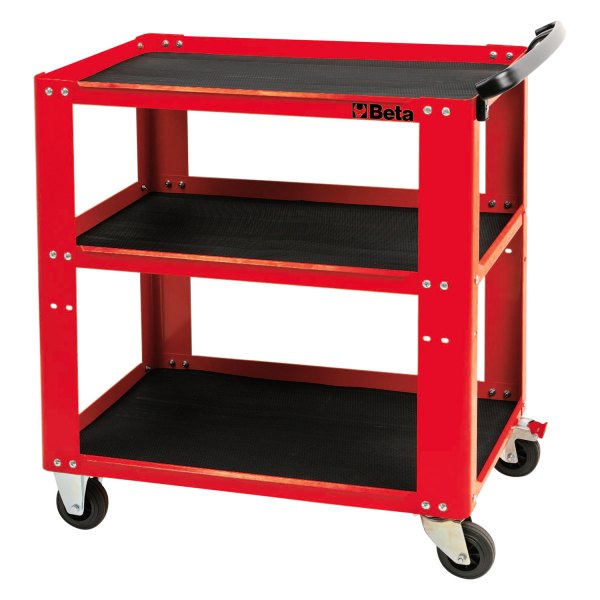 Beta Tools® - C51 Red Steel 3-Shelf Trolley 