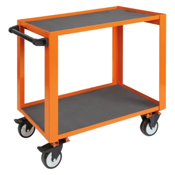 Beta Tools® - CP51 35.4" x 19.7" x 34.25" Orange Steel High-Grade 2-Shelf Trolley 