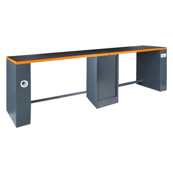 Beta Tools® - C55PRO B-D4-Series Orange Double Workbench with Sockets and Reel (27-9/16" W x 161-27/64" L x 38-37/64" H) 