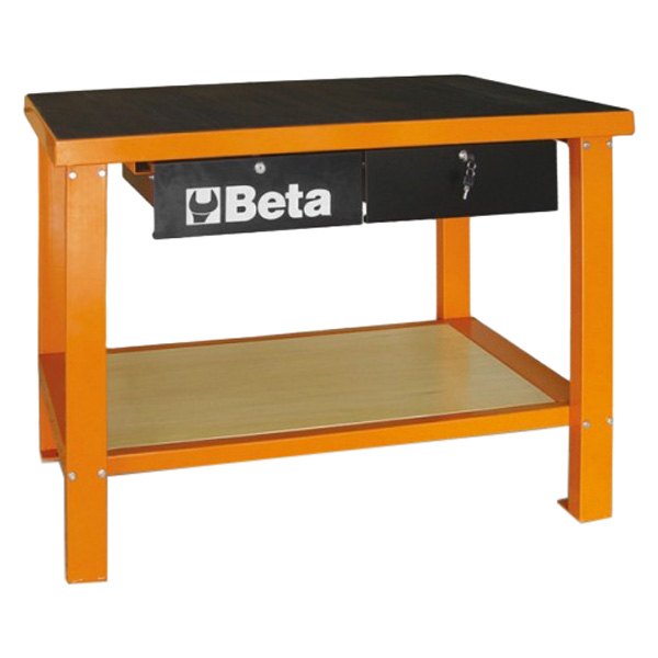 Beta Tools® - C58M-Series Red 2-Drawer Workbench (25" W x 49" L x 34" H)