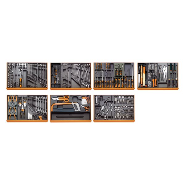 Beta Tools® - 5908VI/2T-Series 232-piece Electricians Tool Set in Termoformed Trays
