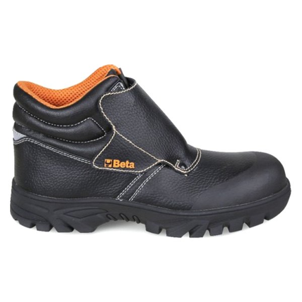 Beta Tools® - 7310CRK Series "Welder" Style, Water-Repellent Lace-Up Black Leather Shoes