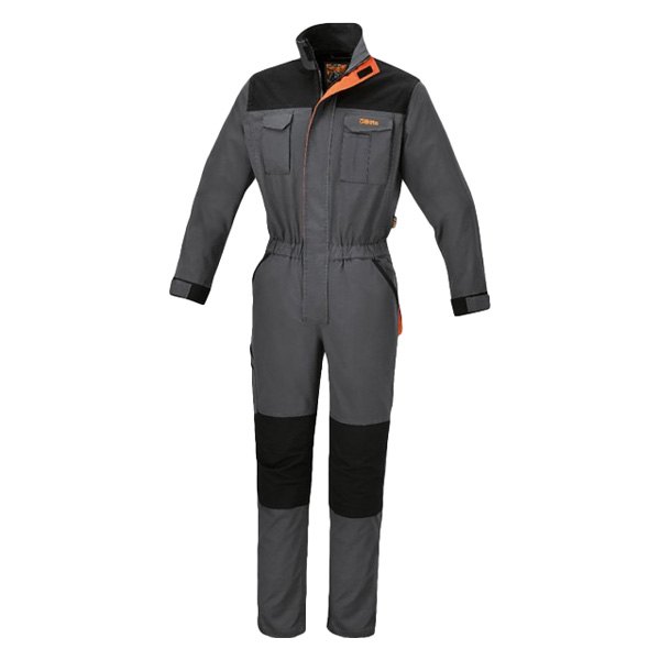 Beta Tools® - 7935G-Series X-Small Gray/Black Stretch Slim Fit Work Coverall