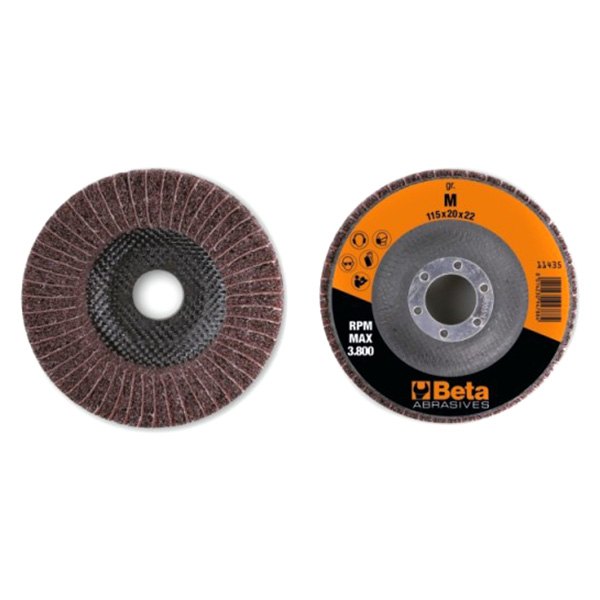 Beta Tools® - 4-1/2" x 7/8" 150 Grit Fine Flap/Non-Woven Radial Disc