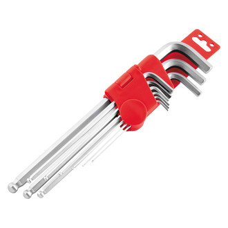 BikeMaster® - 9-Piece 1.5 to 10 mm Metric Long Arm Ball End Hex Key Set