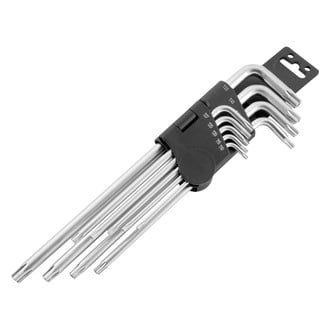 BikeMaster® - 9-Piece T10 to T50 Long Arm Tamper Resistant Torx Key Set