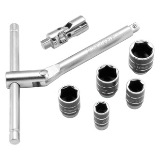 BikeMaster® - 1/4" Drive 6-Point Breaker Bar and Socket Set, 7 Pieces