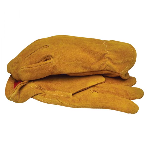BlackCanyon Outfitters® - Large Fleece Lining Orange Split Cowhide Leather Gloves
