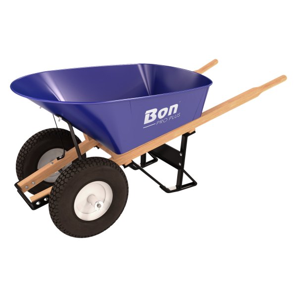 Bon Pro Plus® - 6 cu ft Steel Purple Tray Wheelbarrow with Double 4 Ply Knobby Wheels