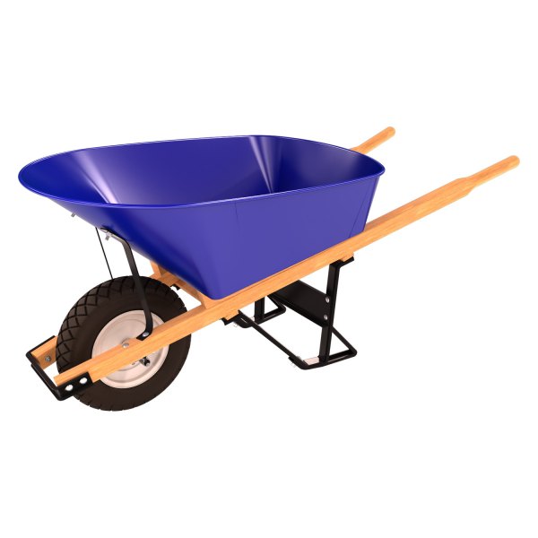 Bon Pro Plus® - 6 cu ft Steel Purple Tray Wheelbarrow with Single Flat Free Wheel