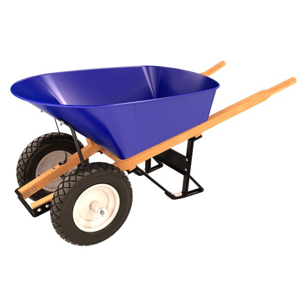 Bon Pro Plus® - 6 cu ft Steel Purple Tray Wheelbarrow with Double Flat Free Wheels