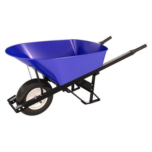 Bon Pro Plus® - 6 cu ft Steel Purple Tray Wheelbarrow with Single 4 Ply Ribbed Wheel