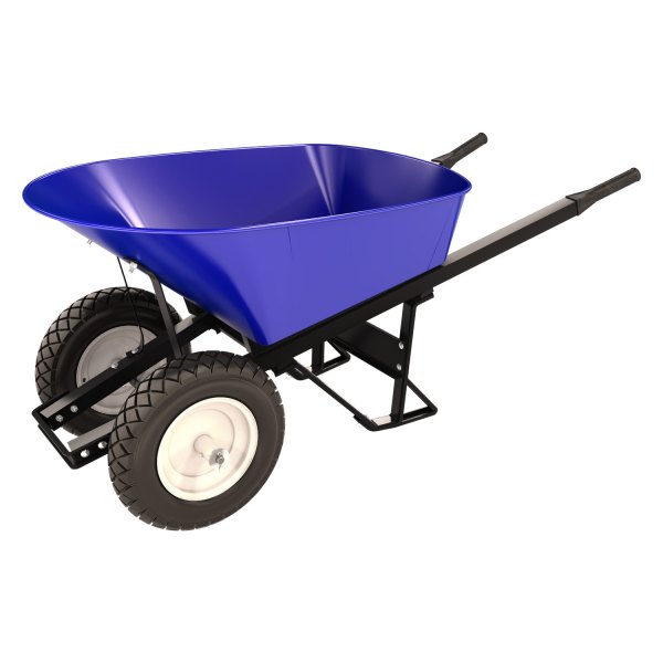 Bon Pro Plus® - 6 cu ft Steel Purple Tray Wheelbarrow with Double Flat Free Wheels