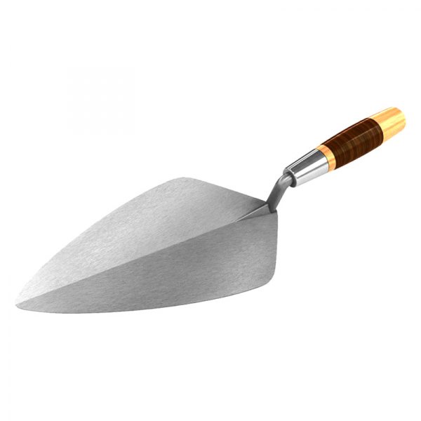 Bon Pro Plus® - 11" x 5-1/2" Leather Handle Wide London Pattern Brick Trowel