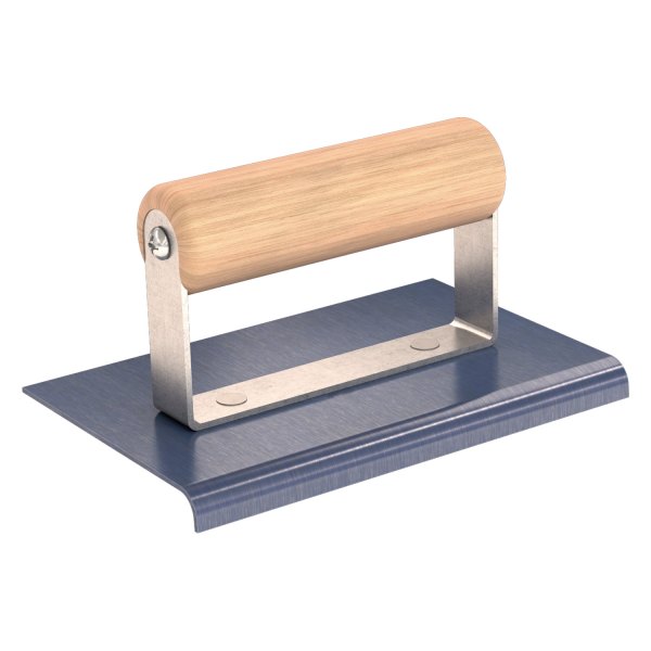 Bon Trade Tough® - 6" x 4" Radius 1/4" Steel Outside Corner Edger with Wood Comfort Grip Handle