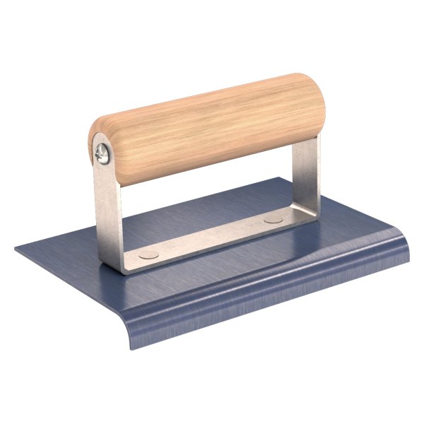 Bon Trade Tough® - 6" x 4" Radius 3/8" Steel Outside Corner Edger with Wood Comfort Grip Handle