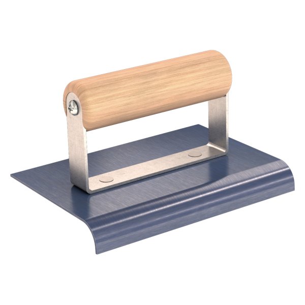 Bon Trade Tough® - 6" x 4" Radius 1/2" Steel Outside Corner Edger with Wood Comfort Grip Handle