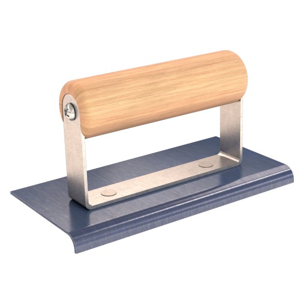 Bon Trade Tough® - 6" x 3" Radius 1/4" Steel Outside Corner Edger with Wood Comfort Grip Handle
