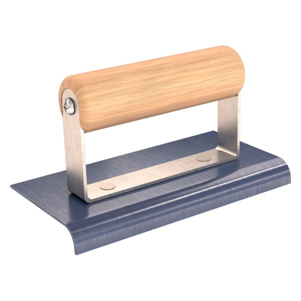 Bon Trade Tough® - 6" x 3" Radius 3/8" Steel Outside Corner Edger with Wood Comfort Grip Handle