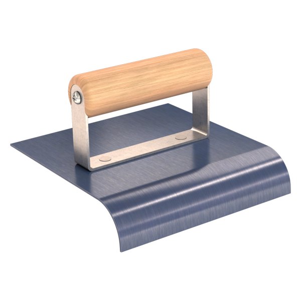 Bon Trade Tough® - 6" x 6" Radius 1" Steel Outside Corner Edger with Wood Comfort Grip Handle