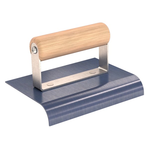 Bon Trade Tough® - 6" x 4" Radius 3/4" Steel Outside Corner Edger with Wood Comfort Grip Handle