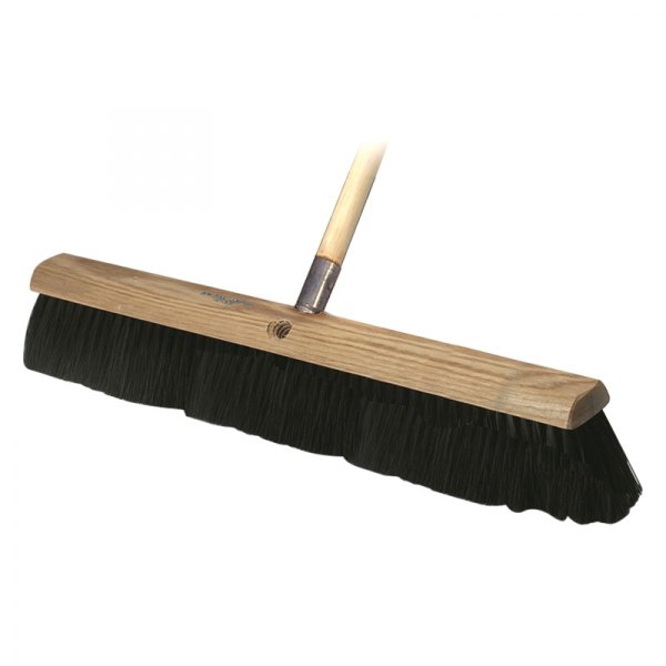 Bon® - 18" Black Concrete Floor Broom with 5' Wood Handle