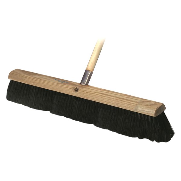 Bon® - 24" Black Concrete Floor Broom with 5' Wood Handle