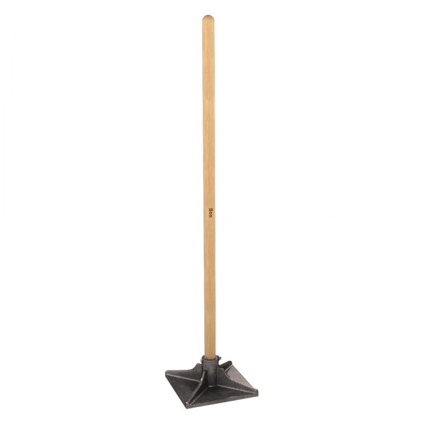 Bon® - 10" x 10" Cast Iron Dirt Tamper with 4' Wood Handle
