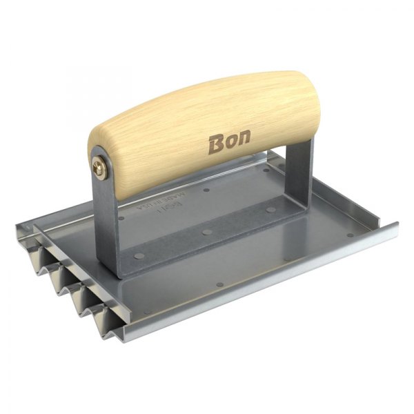 Bon® - 6" x 4" Concrete Safety Step Groover with Wood Comfort Grip Handle
