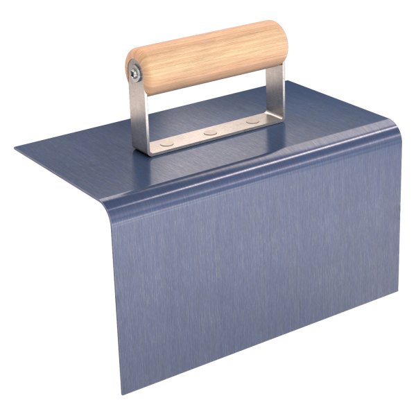 Bon® - 9" x 5" Radius 1/2" Blue Steel Outside Corner Concrete Edger with Wood Comfort Grip Handle