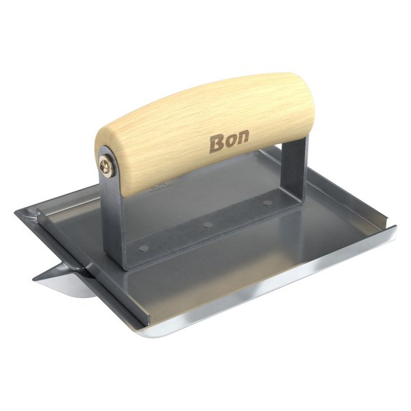 Bon® - 6" x 4-3/4" Bit 3/8" x 1/2" Stainless Steel Concrete Groover with Wood Comfort Wave Handle