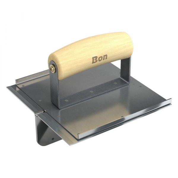 Bon® - 6" x 6" Bit 1/8" x 2" Stainless Steel Concrete Deep and Thin Groover with Wood Comfort Wave Handle
