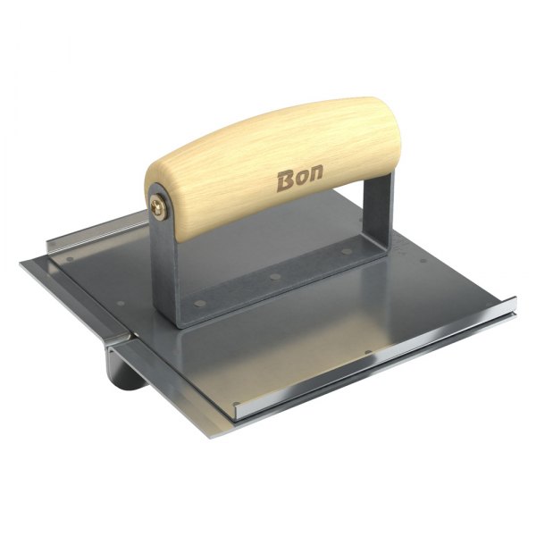 Bon® - 6" x 6" Bit 1/8" x 1" Stainless Steel Concrete Deep and Thin Groover with Wood Comfort Wave Handle