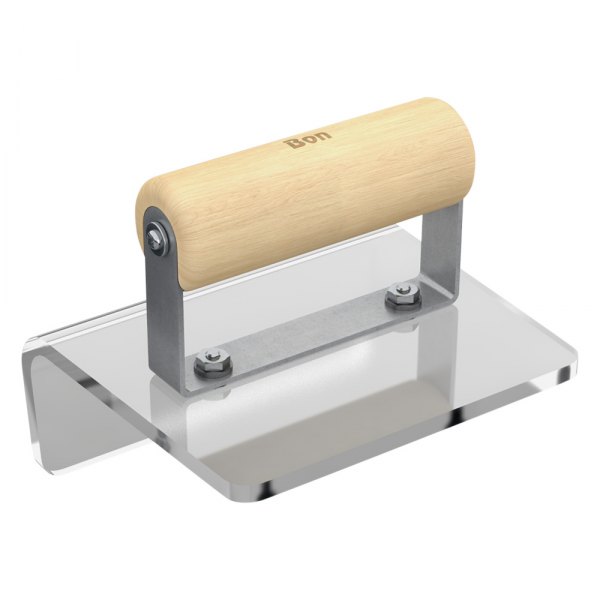 Bon® - 6" x 5" Radius 1/2" Plexiglass Outside Corner Concrete Edger with Wood Comfort Grip Handle