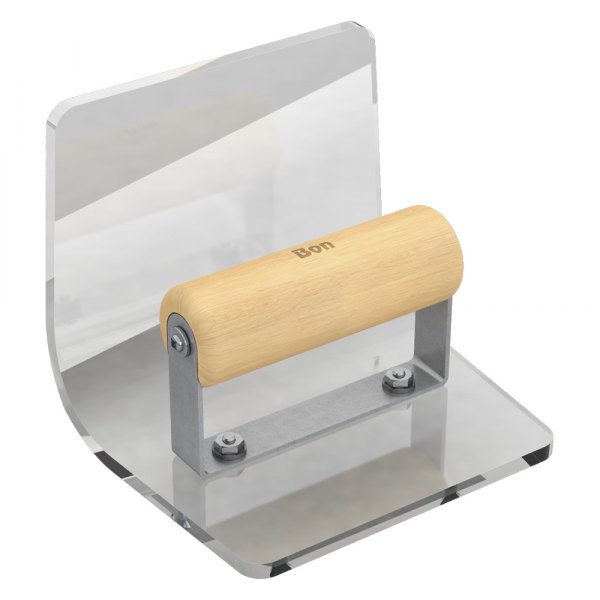 Bon® - 6" x 5" Radius 1-1/2" Plexiglass Inside Corner Concrete Edger with Wood Comfort Grip Handle