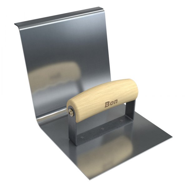 Bon® - 6" x 6" Radius 3/4" Stainless Steel Inside/Outside Corner Epoxy Base Tool Edger with Wood Comfort Wave Handle