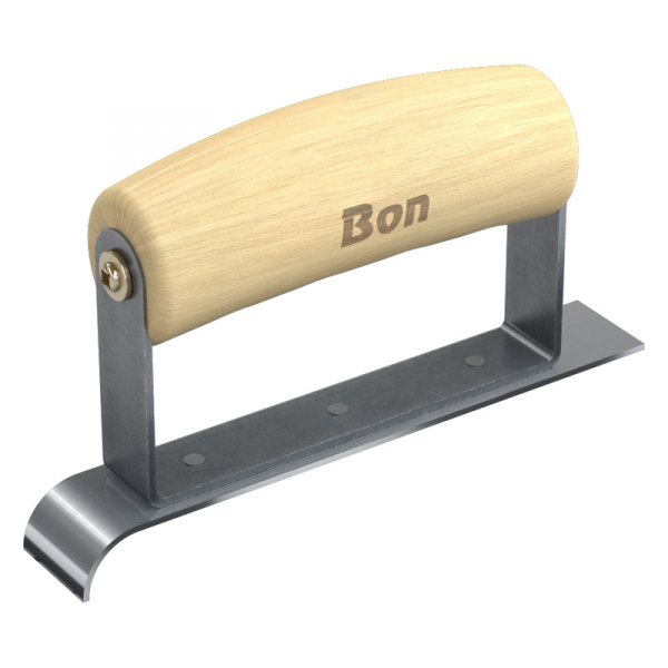 Bon® - 6" x 1" Radius 1/2" Outside Corner Concrete Edger with Wood Comfort Wave Handle