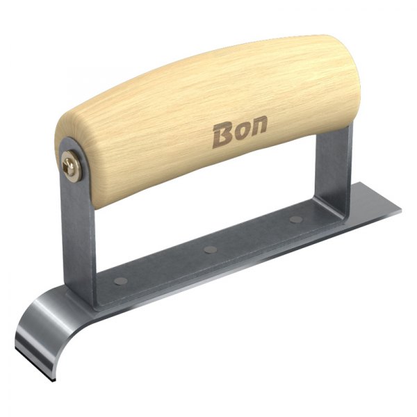 Bon® - 6" x 1" Radius 3/4" Outside Corner Concrete Edger with Wood Comfort Wave Handle