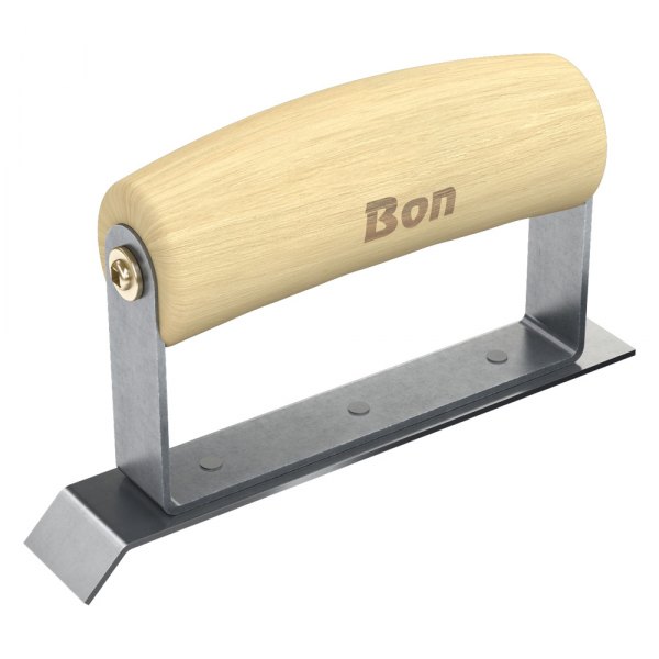 Bon® - 6" x 1" Outside Corner Concrete Chamfer Edger with Wood Comfort Wave Handle