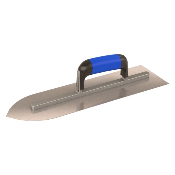 Bon® - 15-3/4" x 4-1/2" Comfort Grip Handle Tempered Steel Pointed Front Finishing Trowel
