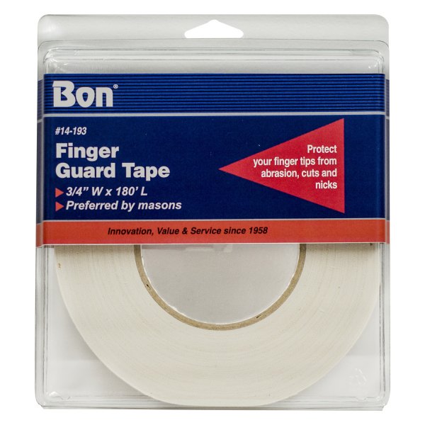 Bon® - 180' x 0.75" White Finger Guard Tape