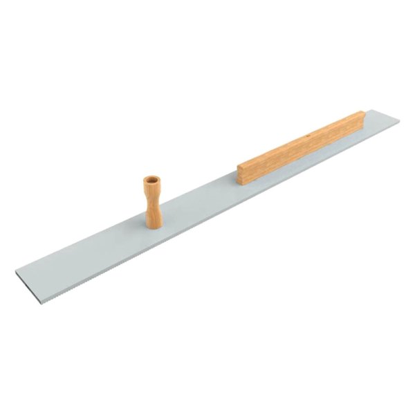 Bon® - WhaLite™ "Regular" 42" x 3-3/4" x 3/8" Square End Magnesium Both Sides Serrated Darby with Knob and Rail