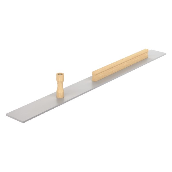 Bon® - WhaLite™ "Flexo" 42" x 3-3/4" x 1/4" Square End Magnesium Both Sides Serrated Darby with Knob and Rail