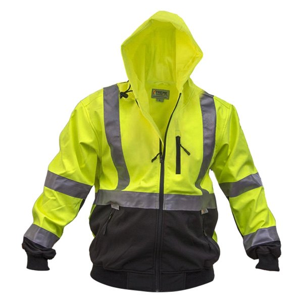 Bon® - X-Large Yellow Polyester/Spandex High Visibility Jacket with Hood