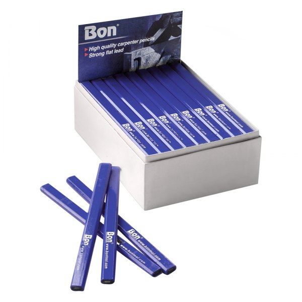 Bon® - 7" Blue Casing Flat Lead Carpenter Pencils